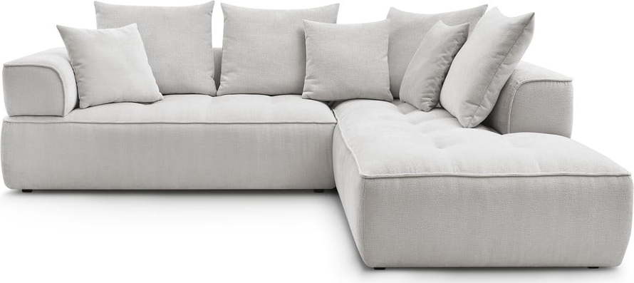 Světle šedá žinylková rohová pohovka (pravý roh/do L) Whesley – Bobochic Paris Bobochic Paris