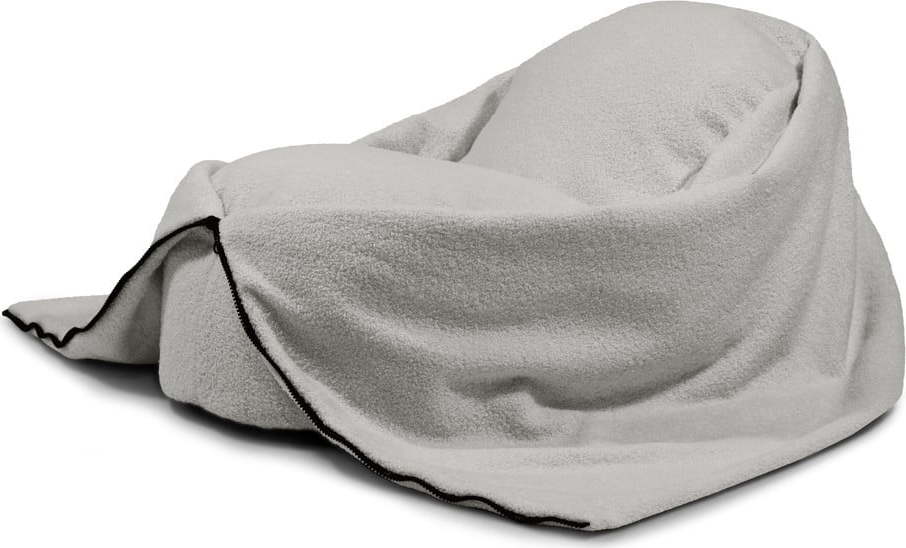 Světle šedý dětský sedací vak z textilie bouclé Cocoon 80 – SLOWDOWN SLOWDOWN