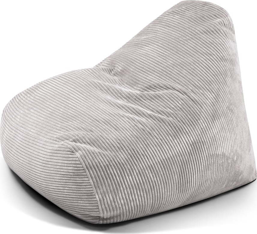 Světle šedý manšestrový sedací vak Snug 100 – SLOWDOWN SLOWDOWN
