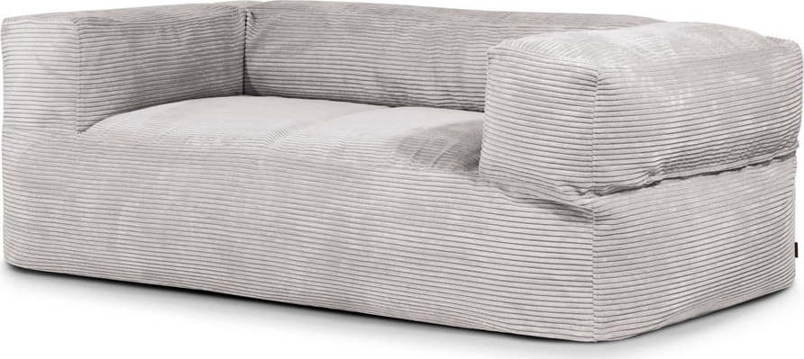 Světle šedý manšestrový sedací vak Sofa MooG – SLOWDOWN SLOWDOWN