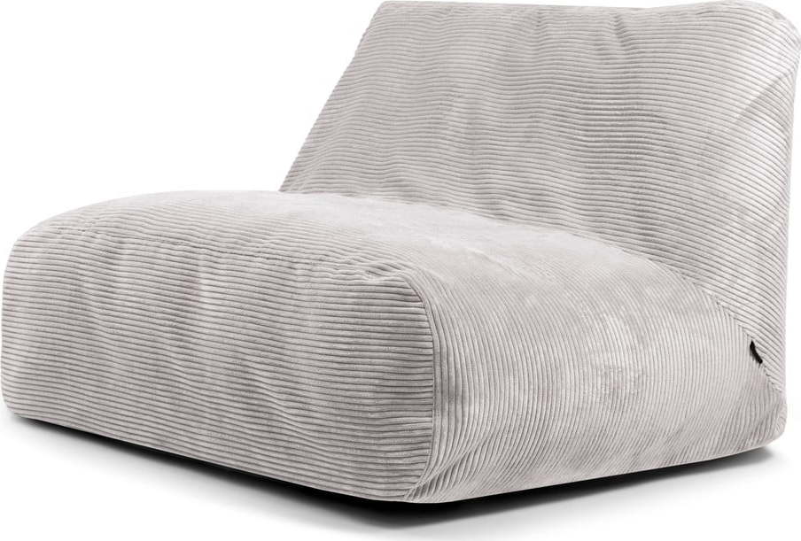 Světle šedý manšestrový sedací vak Sofa Tube – SLOWDOWN SLOWDOWN