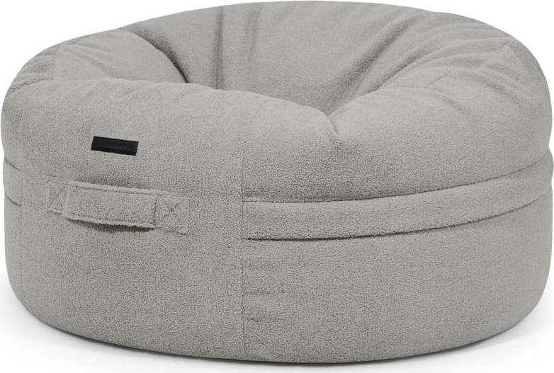 Světle šedý sedací vak z textilie bouclé Roll 105 – SLOWDOWN SLOWDOWN