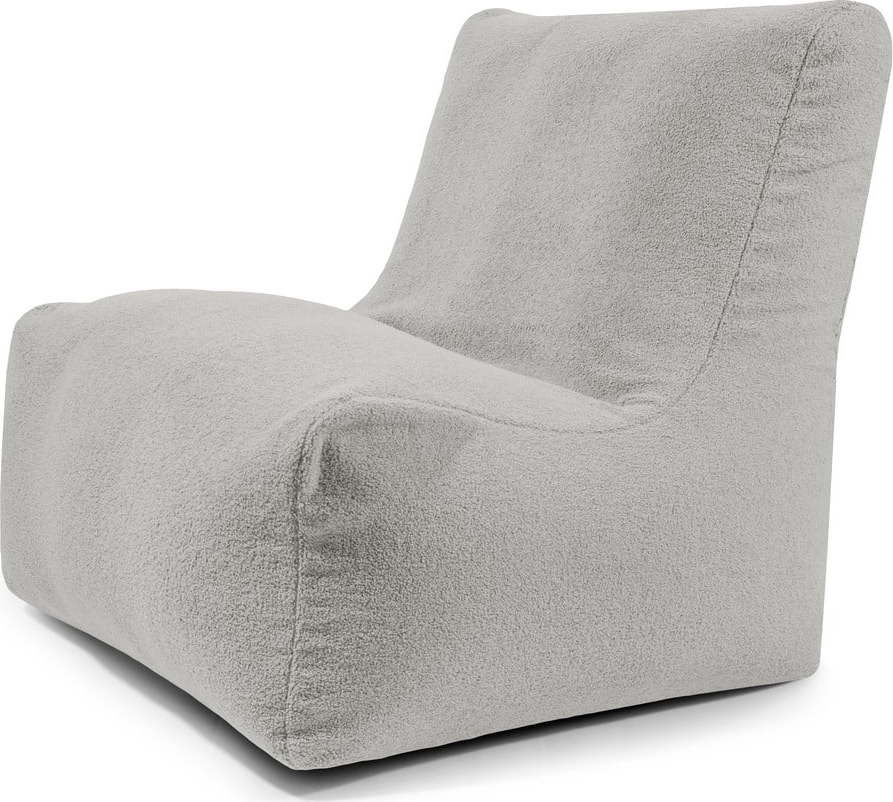 Světle šedý sedací vak z textilie bouclé Seat 100 Lounge – SLOWDOWN SLOWDOWN