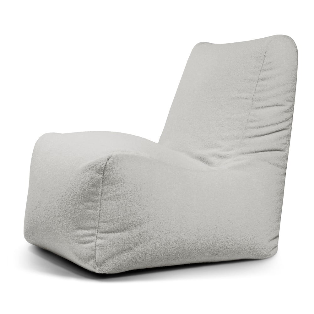 Světle šedý sedací vak z textilie bouclé Seat Lounge – SLOWDOWN SLOWDOWN
