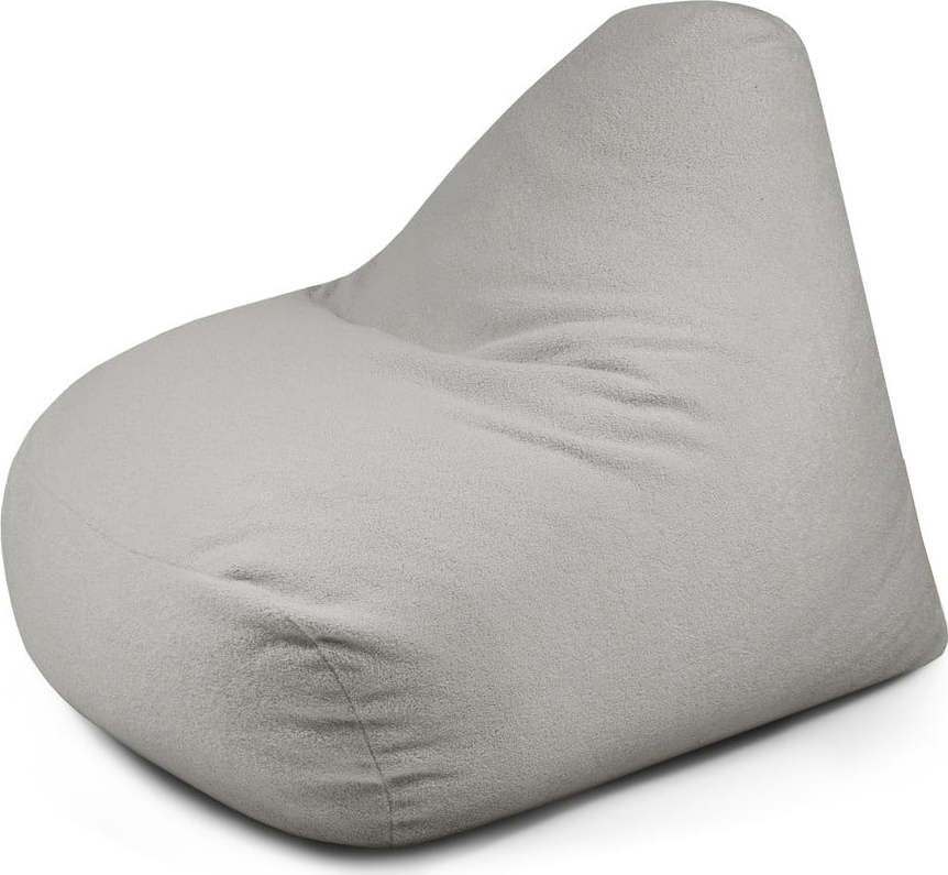 Světle šedý sedací vak z textilie bouclé Snug 100 – SLOWDOWN SLOWDOWN