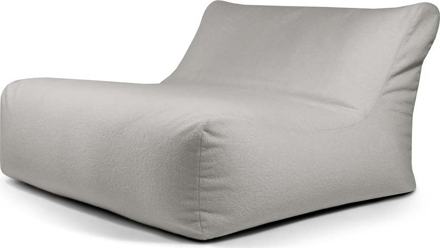 Světle šedý sedací vak z textilie bouclé Sofa Lounge – SLOWDOWN SLOWDOWN