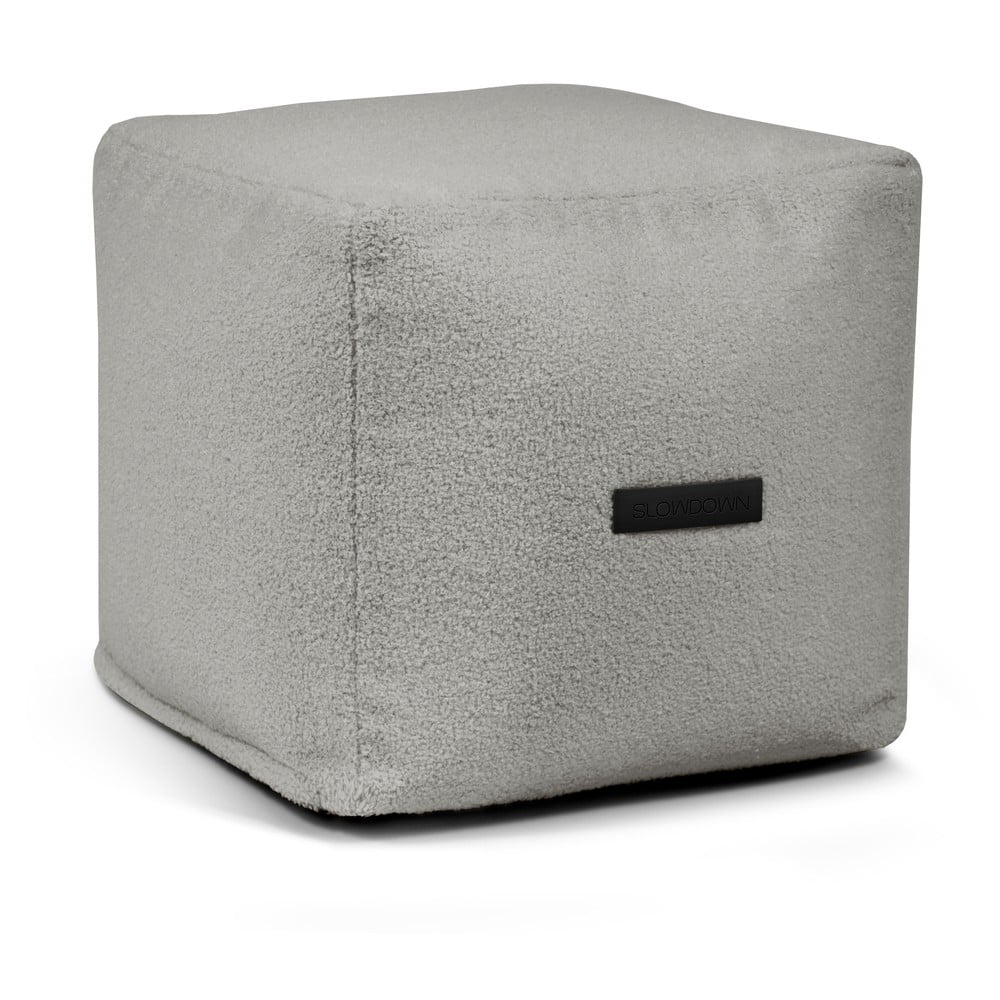Světle šedý sedací vak z textilie bouclé Up! MooG – SLOWDOWN SLOWDOWN