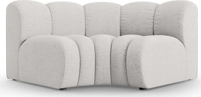 Světle šedý žinylkový modul pohovky (variabilní roh) Lupine – Micadoni Micadoni