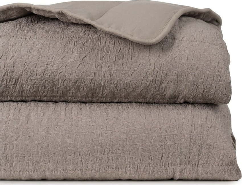 Taupe prošívaný přehoz 240x260 cm – Ixia Ixia