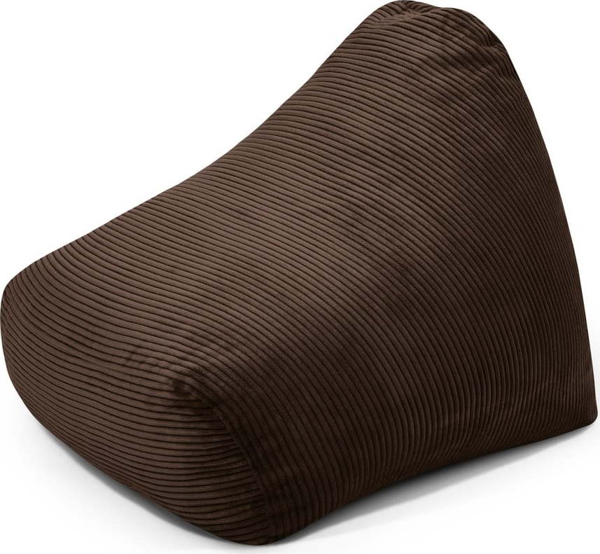 Tmavě hnědý manšestrový dětský sedací vak Snug 80 – SLOWDOWN SLOWDOWN