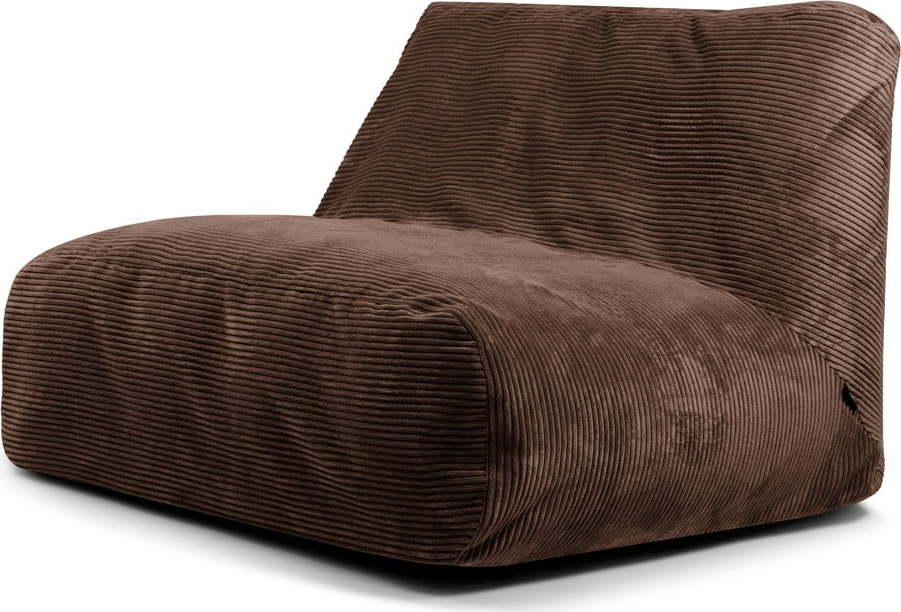 Tmavě hnědý manšestrový sedací vak Sofa Tube – SLOWDOWN SLOWDOWN