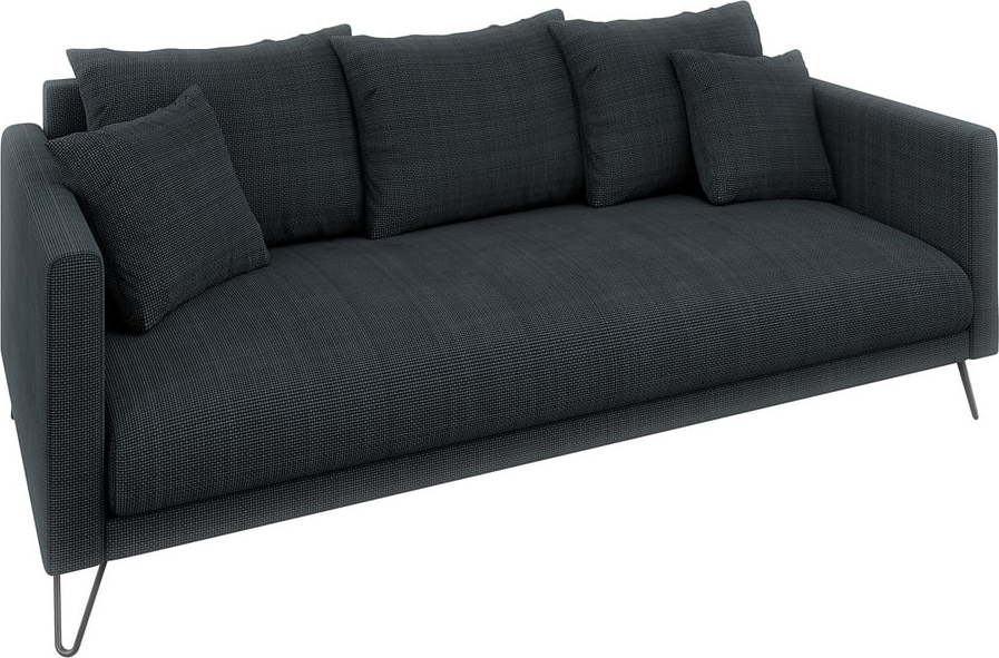 Tmavě šedá žinylková pohovka 200 cm Freya – Ropez Ropez