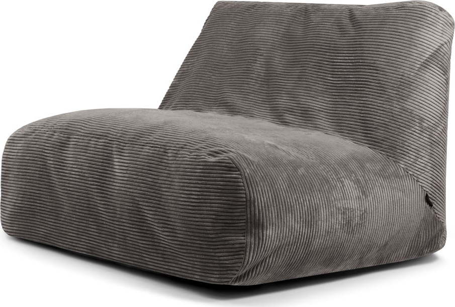 Tmavě šedý manšestrový sedací vak Sofa Tube – SLOWDOWN SLOWDOWN