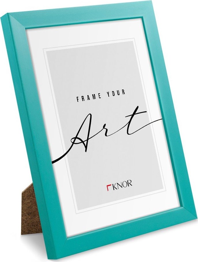 Tyrkysový stojací/na zeď rámeček 20x26 cm – knor knor
