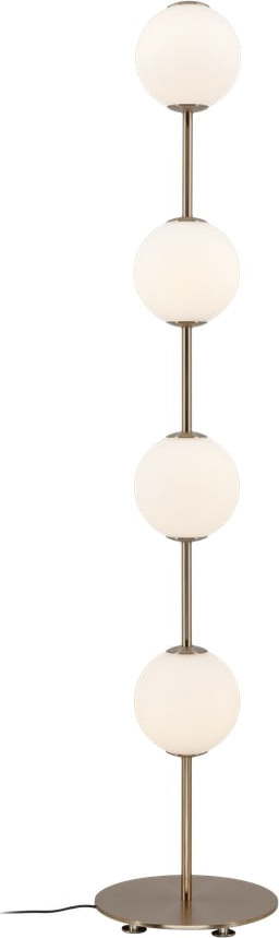 V mosazné barvě LED stmívatelná stojací lampa se skleněným stínidlem (výška 128 cm) Audrey Floor – UMAGE UMAGE