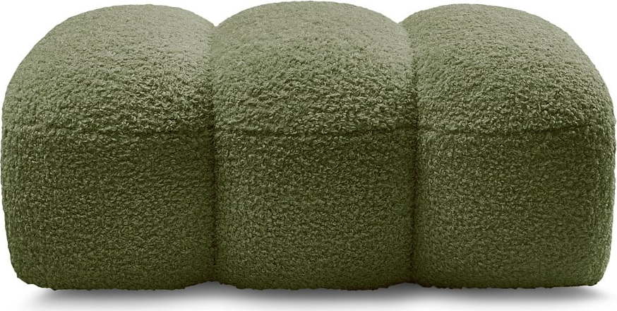 Zelená podnožka z textilie bouclé Hippolyte – Bobochic Paris Bobochic Paris