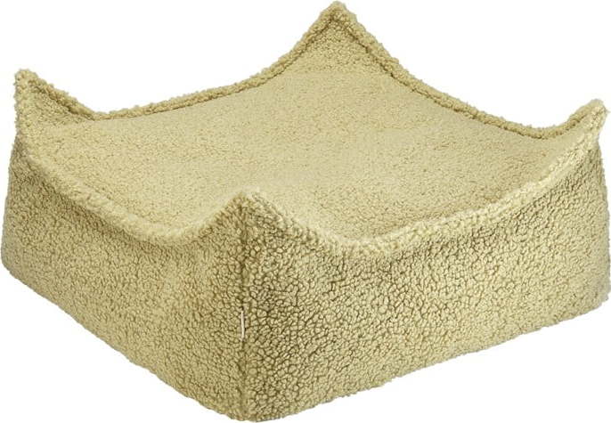 Zelený dětský sedací vak z textilie bouclé Square – Wigiwama Wigiwama