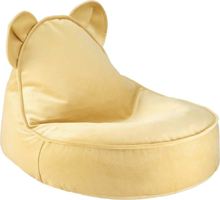 Žlutý sametový dětský sedací vak Bear – Wigiwama Wigiwama