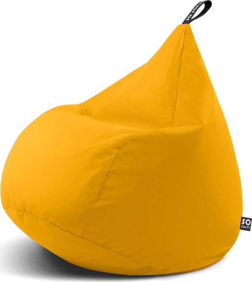 Žlutý sedací vak Drop L – So Soft? So Soft?