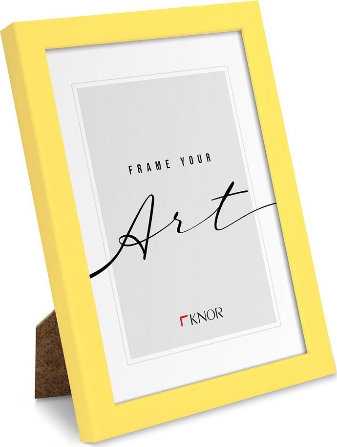 Žlutý stojací/na zeď rámeček 20x26 cm – knor knor