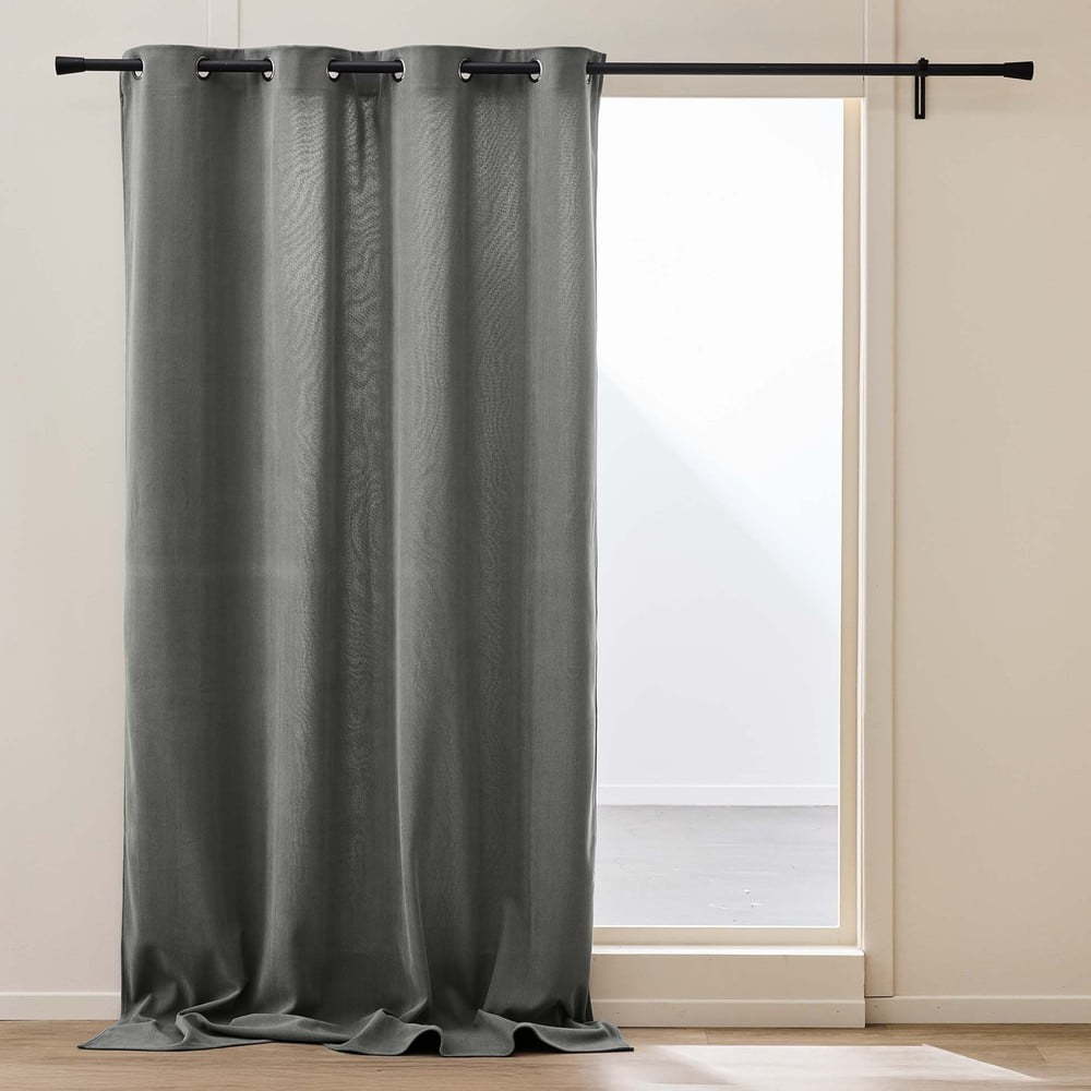 Antracitový manšestrový termo závěs 140x260 cm Madison – douceur d'intérieur Douceur d intérieur