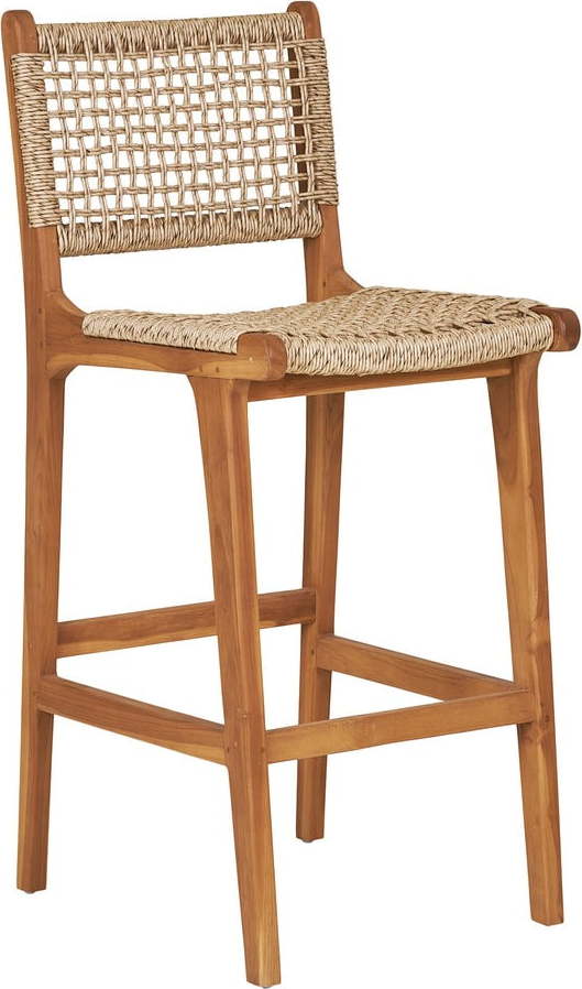 Barová židle z teakového dřeva v přírodní barvě (výška sedáku 60 cm) Derby – House Nordic House Nordic