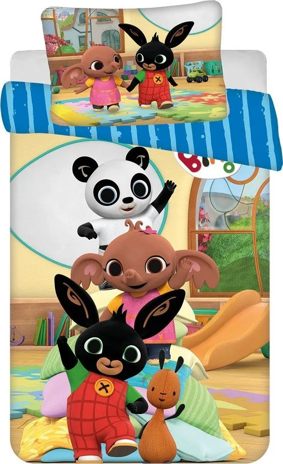 Bavlněné dětské povlečení do postýlky 100x135 cm Bing Bunny "Tower" – Jerry Fabrics