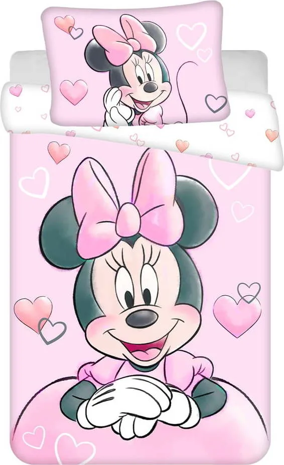 Bavlněné dětské povlečení do postýlky 100x135 cm Minnie – Jerry Fabrics