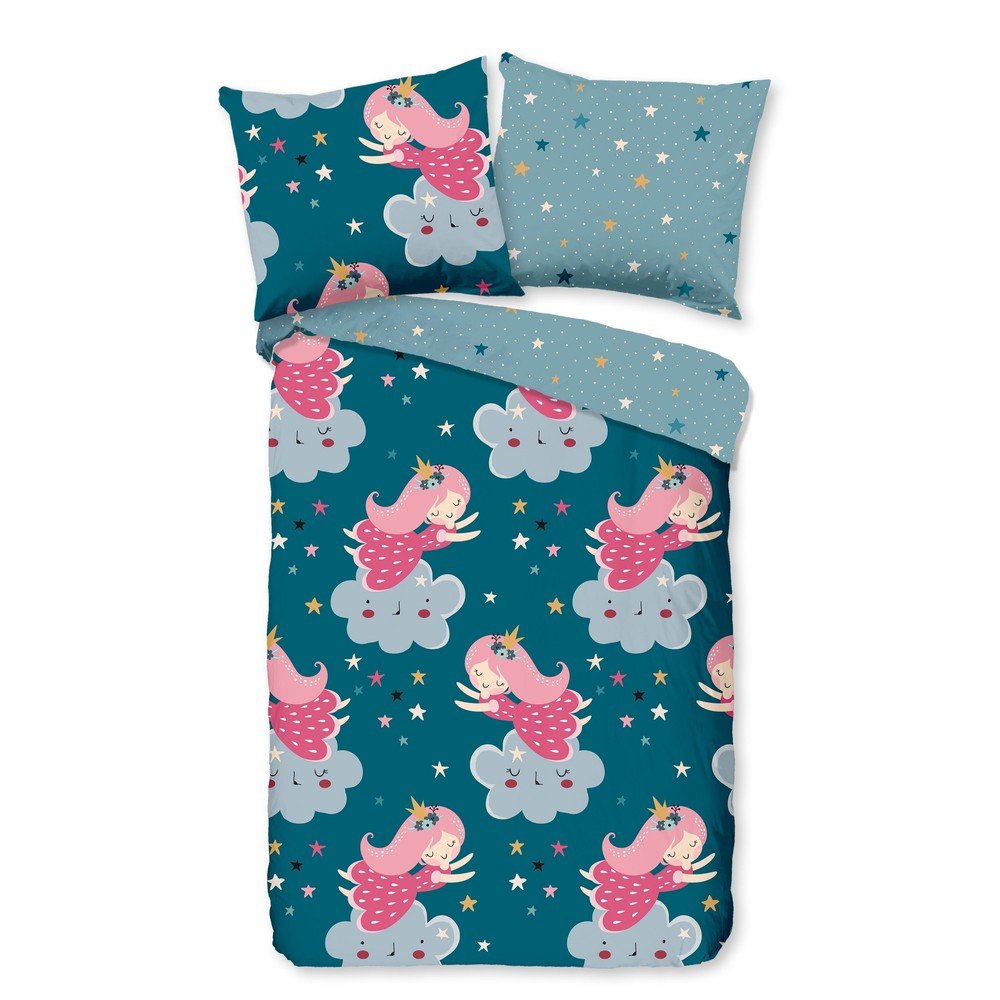 Bavlněné dětské povlečení do postýlky v petrolejové barvě 120x150 cm Princesse – Good Morning GOOD MORNING