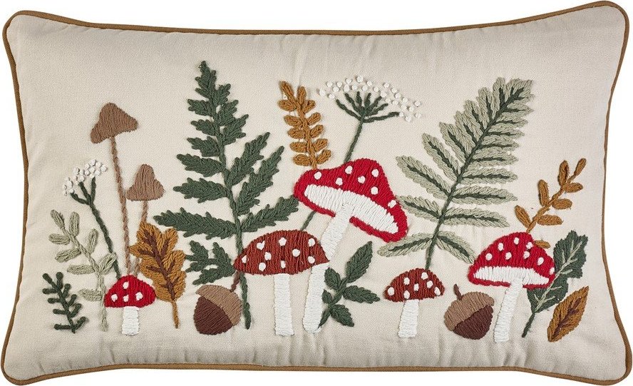 Bavlněný dekorační polštář 30x50 cm Embroidery Woodland – Catherine Lansfield Catherine Lansfield