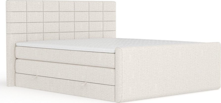 Béžová boxspring postel s úložným prostorem 160x200 cm Ava – Maison de Rêve Maison de Reve