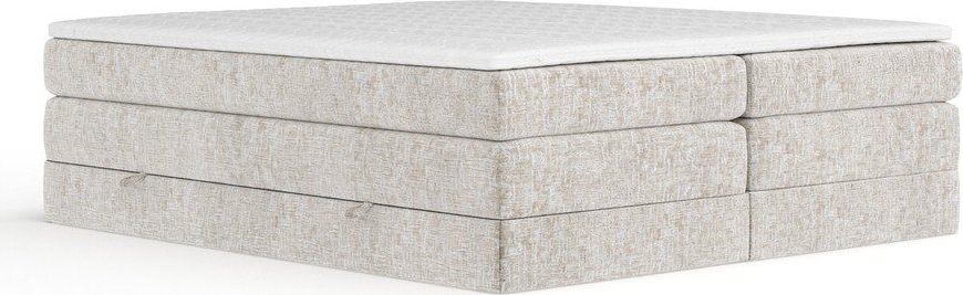 Béžová boxspring postel s úložným prostorem/bez čela 180x200 cm Juniper – Maison de Rêve Maison de Reve