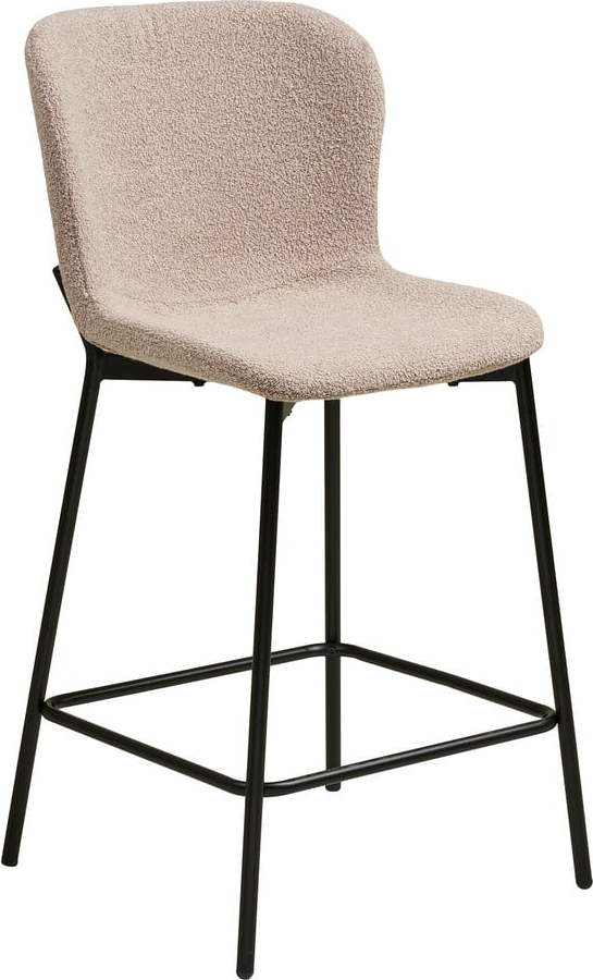 Béžová čalouněná barová židle (výška sedáku 65 cm) Maceda – House Nordic House Nordic
