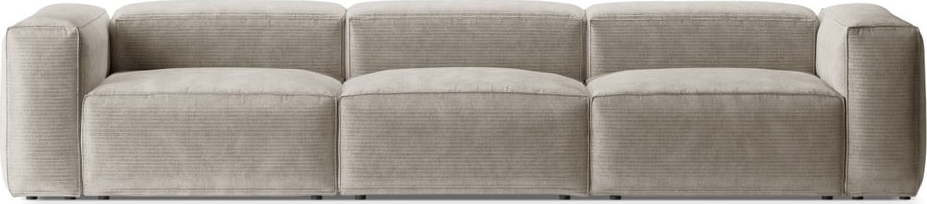 Béžová manšestrová pohovka 364 cm Bergano – Cosmopolitan Design Cosmopolitan design