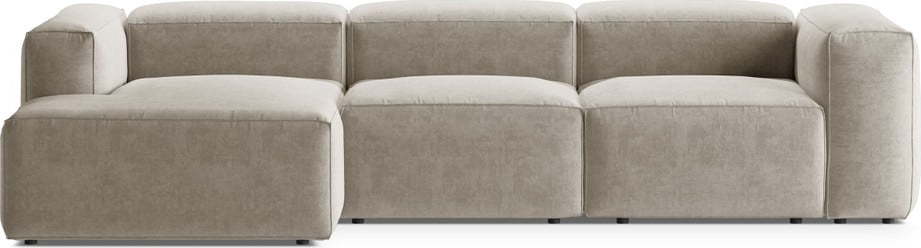 Béžová rohová pohovka (levý roh/s lenoškou) Bergano – Cosmopolitan Design Cosmopolitan design