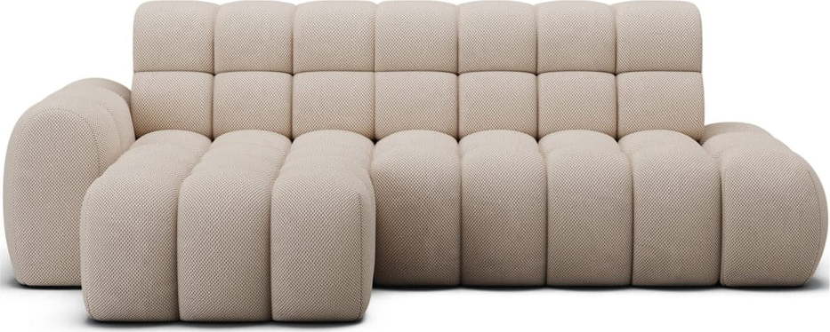 Béžová rozkládací rohová pohovka (levý roh/s lenoškou) Ceedro – ELTAP ELTAP