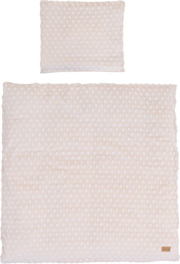 Béžové dětské povlečení do postýlky s příměsí bavlny 80x80 cm Frosty Almond – Roba Roba