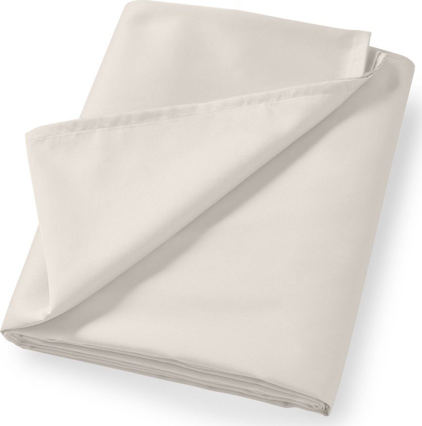 Béžové prostěradlo z bavlněného saténu 180x260 cm Cotton Sateen – Bianca Bianca