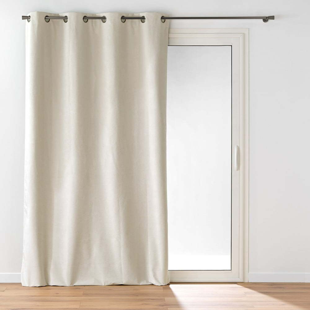 Béžový sametový závěs 140x260 cm Olympe – douceur d'intérieur Douceur d intérieur