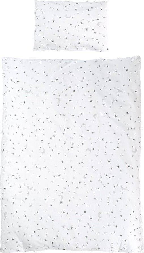 Bílé bavlněné dětské povlečení do postýlky 100x135 cm Sternenzauber – Roba Roba
