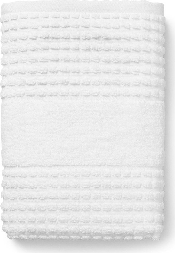 Bílý froté ručník z Bio bavlny 50x100 cm Check – JUNA Juna