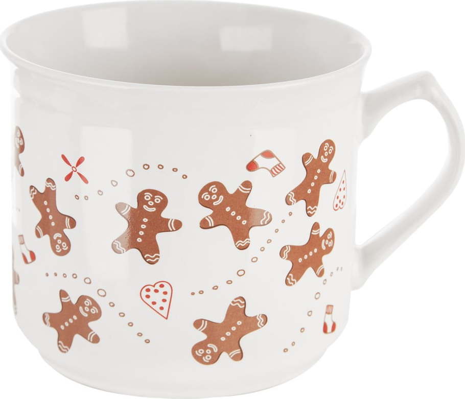 Bílý keramický hrnek s vánočním motivem 500 ml Gingerbread – Dakls Dakls