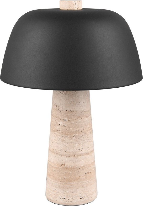 Černá/béžová stolní lampa s kovovým stínidlem (výška 41 cm) Timba – Trio Select Trio Select