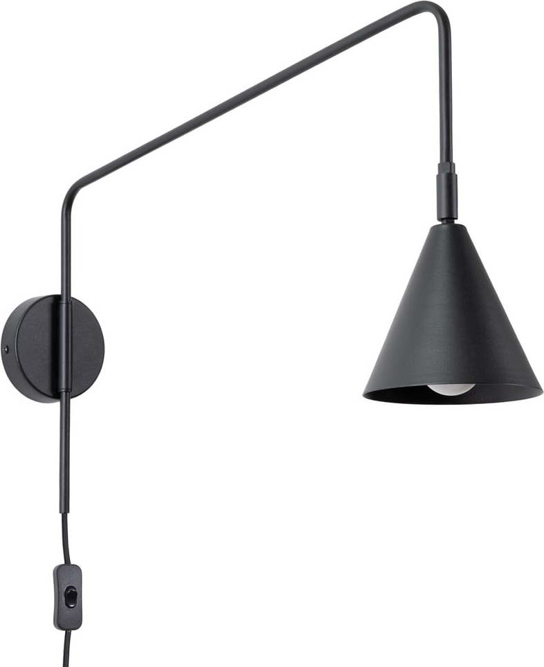 Černé nástěnné svítidlo do zásuvky Zylo – Nice Lamps Nice Lamps