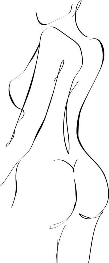 Černobílý plakát WOOOD Female