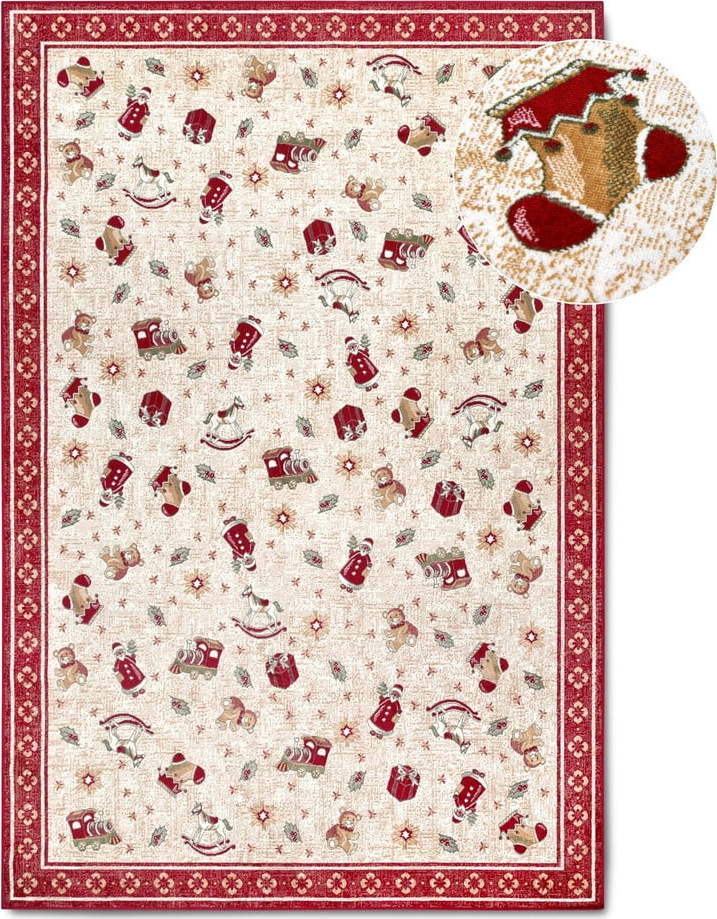 Červený koberec s vánočním motivem s příměsí bavlny 160x230 cm Toy's Delight Red Christmas – Villeroy&Boch Villeroy & boch