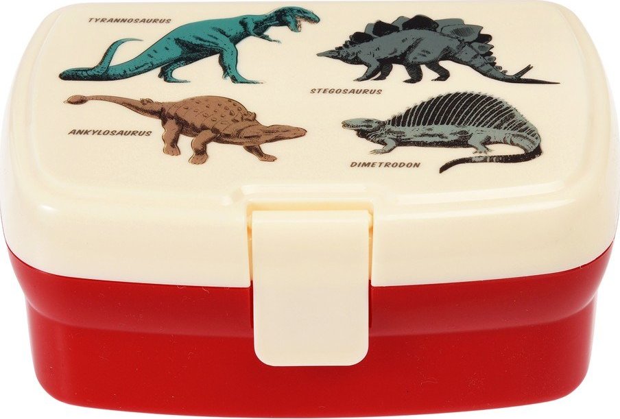 Červený/krémový dětský svačinový box Prehistoric Land – Rex London Rex London