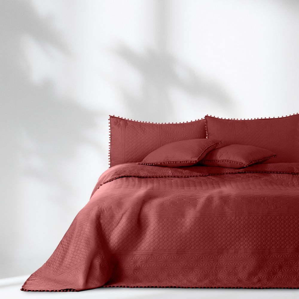 Červený přehoz 200x220 cm Meadore – AmeliaHome Restilo