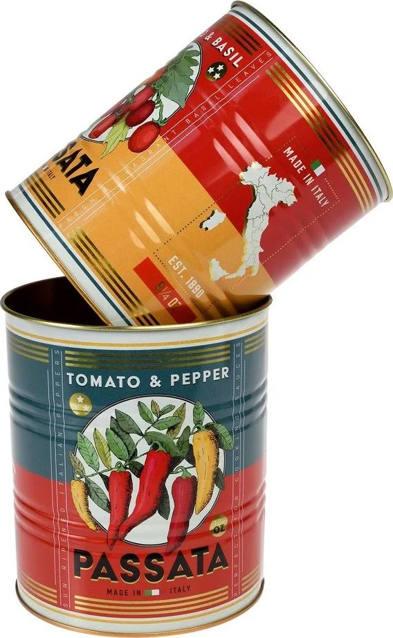 Dekorativní cínové úložné boxy v sadě 2 ks ø 11x13 cm Passata – Rex London