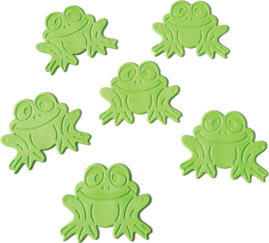 Dětské protiskluzové podložky v sadě 6 ks do vany 9x8 cm Grenouilles – Spirella SPIRELLA